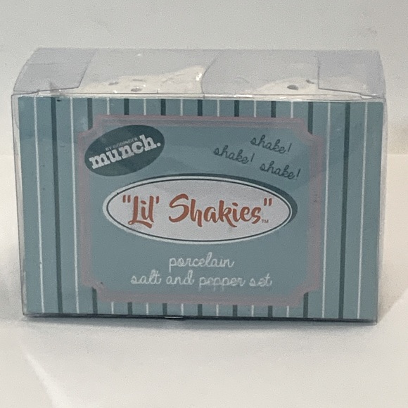 Owl Salt & Pepper Shaker Set LiL Shakies Porcelain White By Godinger Silver Art - Picture 5 of 15